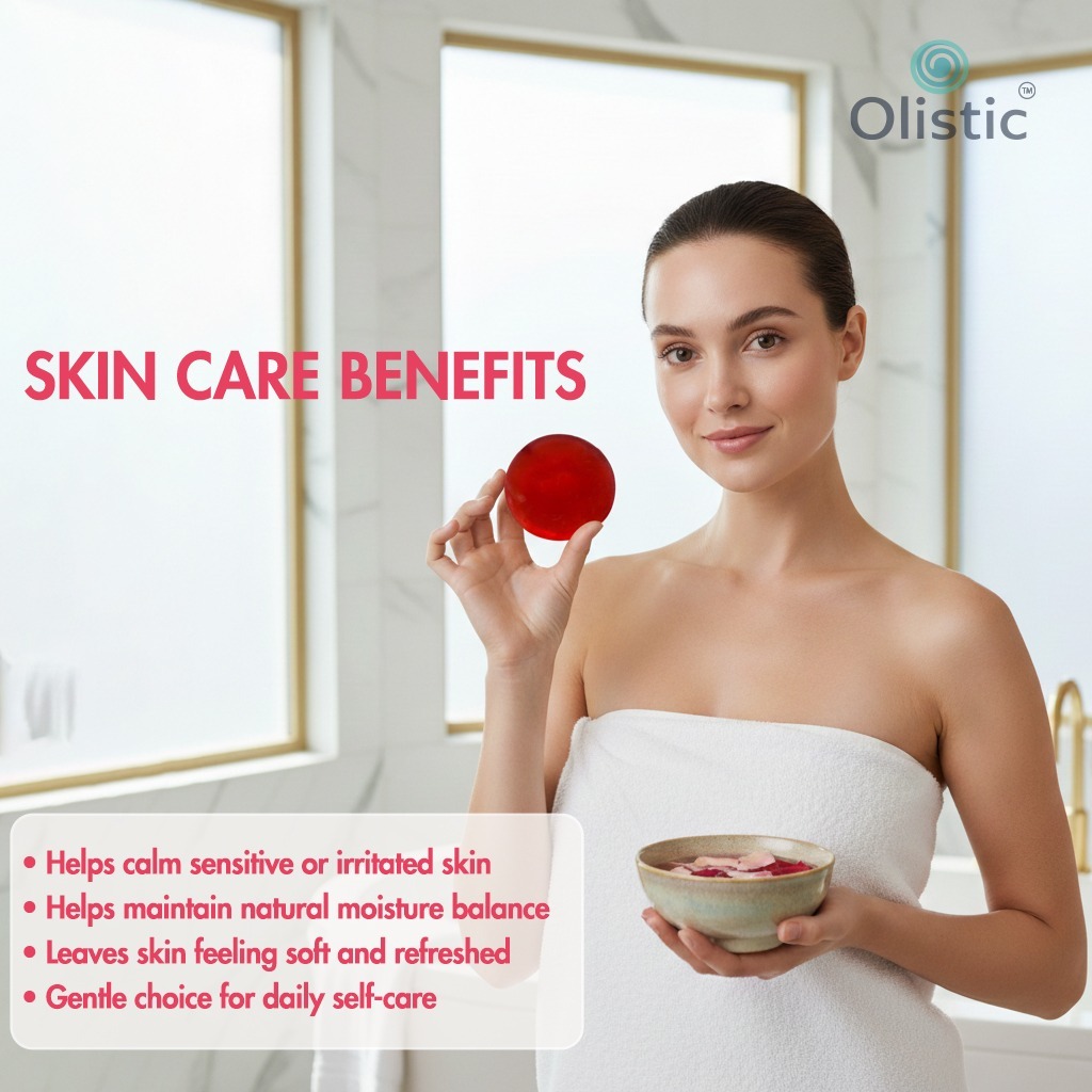 Olistic Rosewater Antioxidant Bathing Bar
